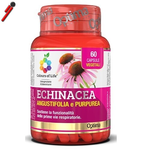 Optima Naturals, Echinacea Vegetale, 60 cps Sostegno prime vie respiratorie