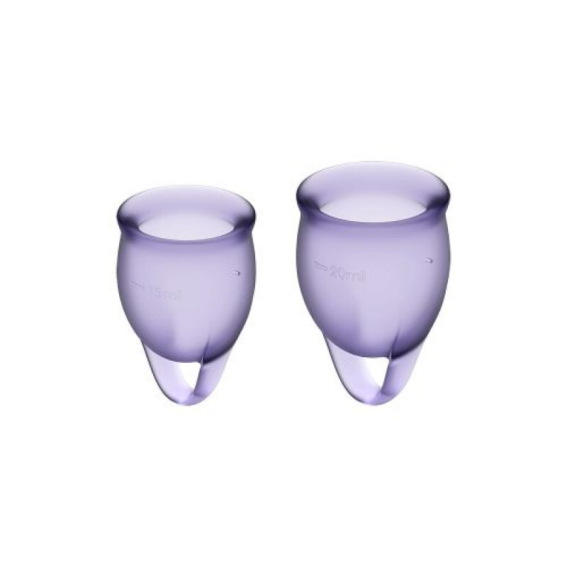 coppetta mestruale per donna vaginale in silicone viola satisfyer