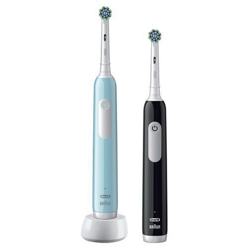 Coppia Spazzolini elettrici Oral B PRO 1 SERIES Duo Edition Black e Blu PRO 1 3D