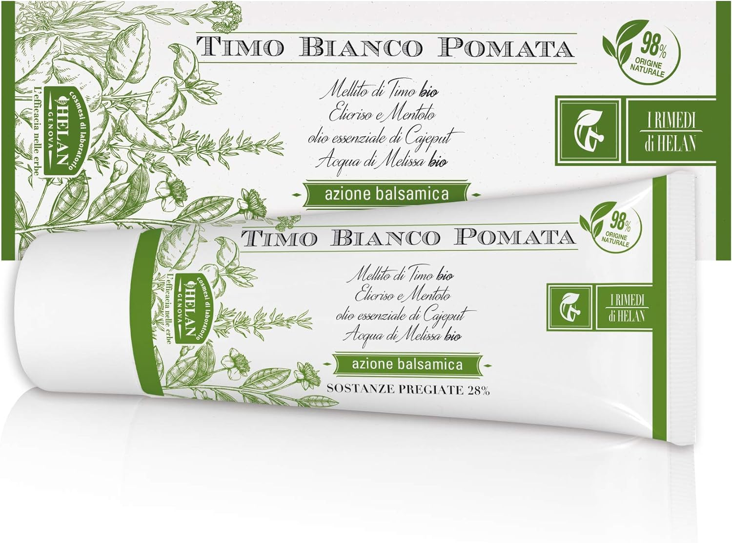 Pomata Balsamica Lenitiva per Sollievo Respiratorio con Oli di Timo e Vitamina E