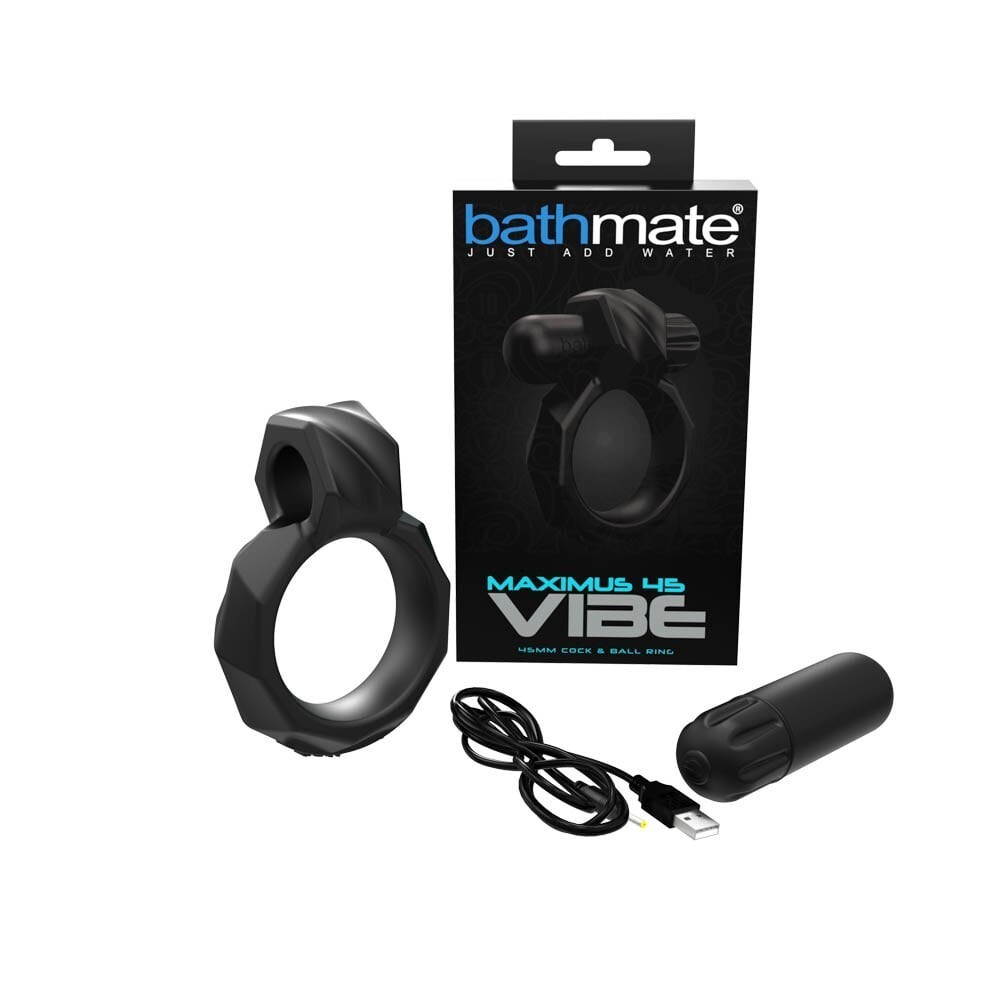 ANELLO FALLICO VIBRANTE NERO PER PENE UOMO RICARICABILE USB TOYS IMPERMEABILE