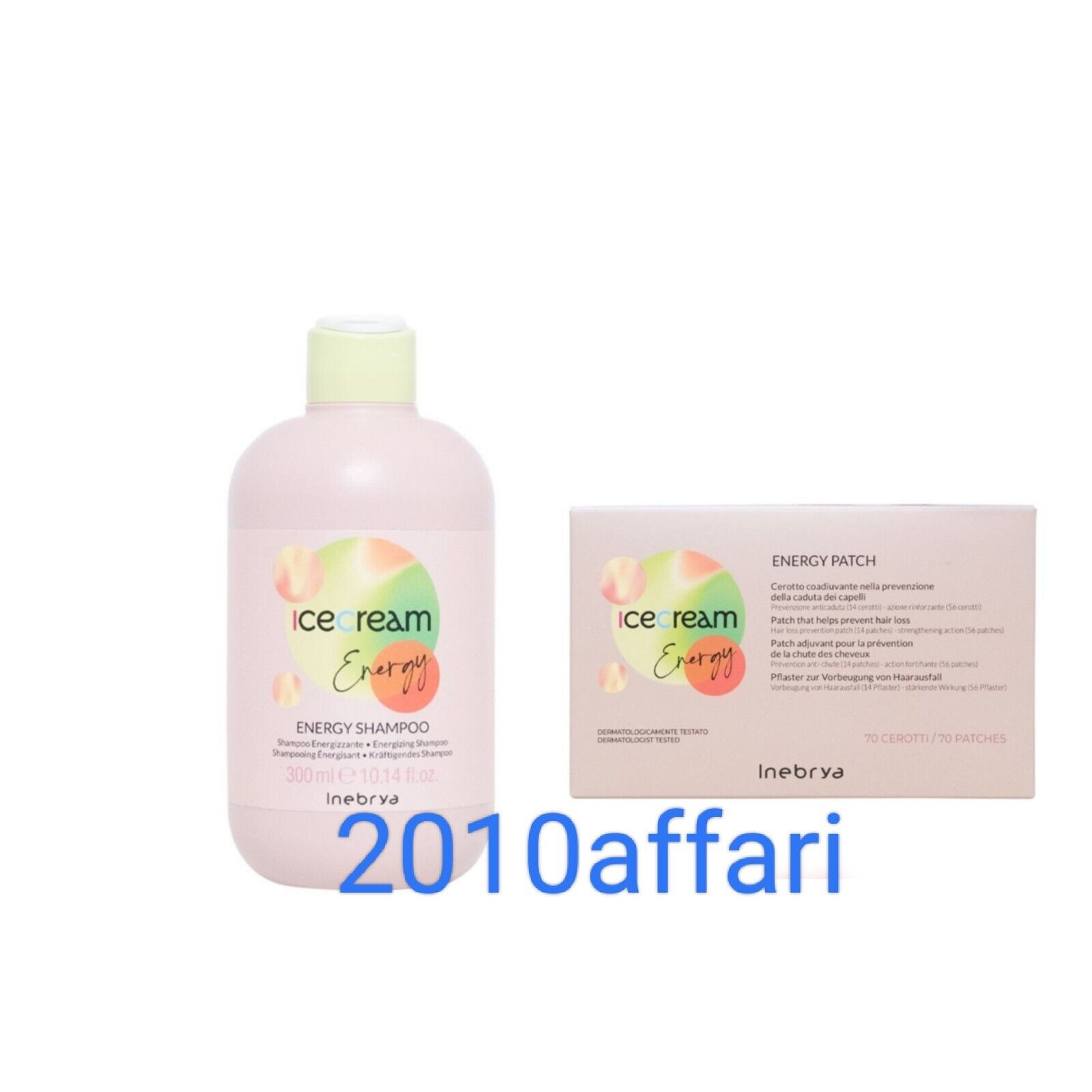 Inebrya Energy Patch Cerotto Coadiuvante Prevenzione Caduta + Shampoo 300 ml