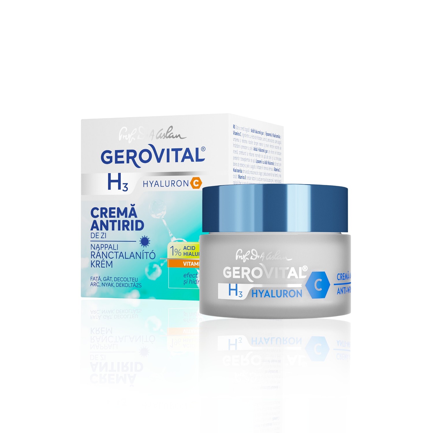 Crema Antirughe Idratante da Giorno, Gerovital H3 Hyaluron C
