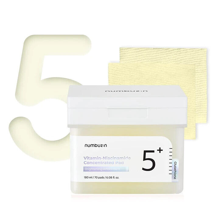 Numbuzin No.5 + Vitamin-Niacinamide Concentrato Tonico Pad (70 Pastiglie) UK