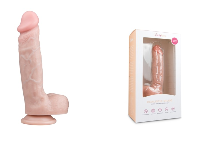 Dildo Pene Fallo Realistico Ventosa Forte Masturbazione Anale Vaginale 22 CM