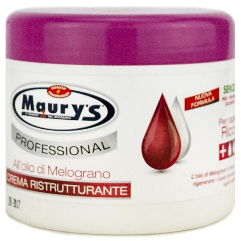 MAURY'S PROFESSIONAL CREMA RISTRUTTURANTE CAPELLI RICCI CON MELOGRANO 500ML SENZ