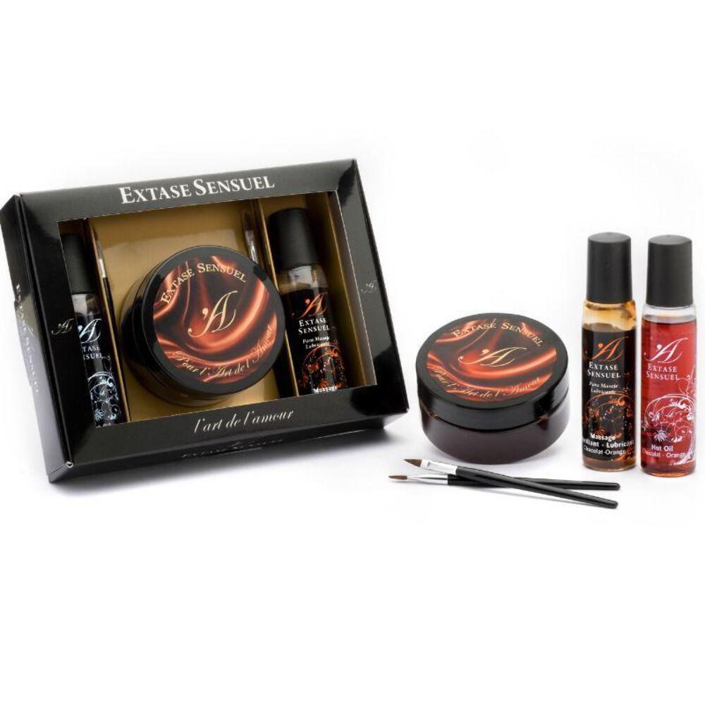 Extase Sensual - Kit Scrigno Cioccolato Afrodisiaco | Fantasie e Lubrificazione