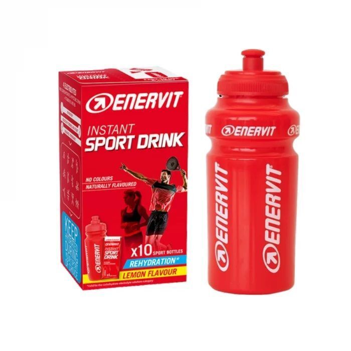 Enervit Sport Instant Drink Bevanda Ipotonica, 10 bustine + Borraccia