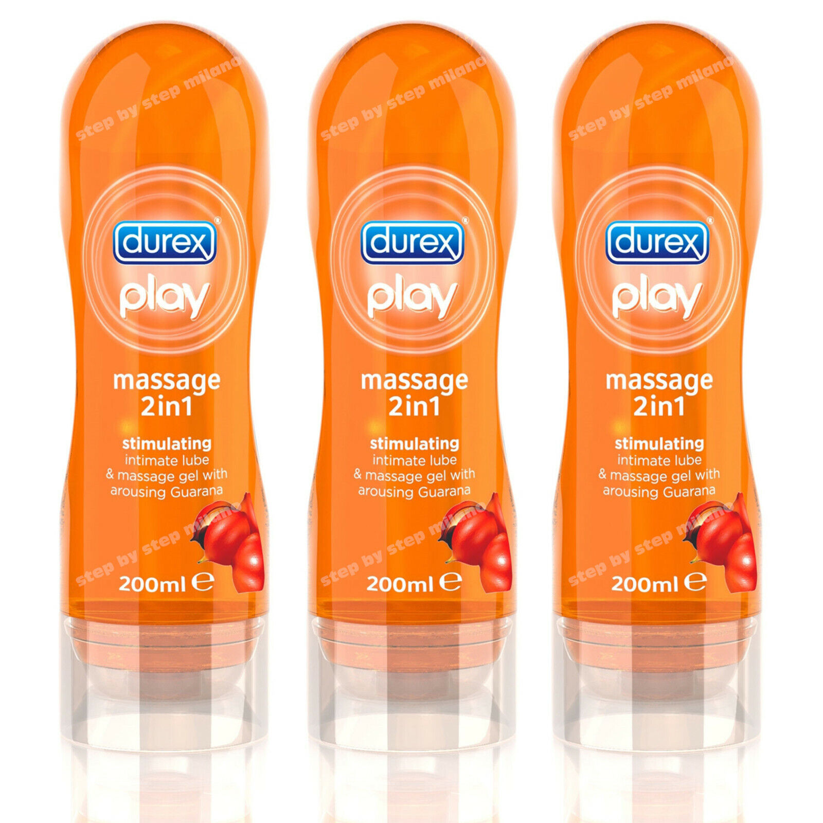 3 Gel  Lubrificanti Guarana DUREX Play Massage azione energizzante