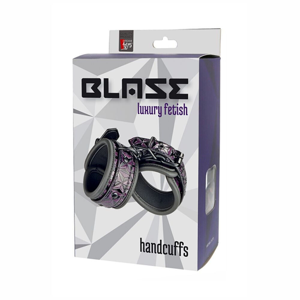 Polsiere in neoprene regolabili Blaze handcuff purple luxury fetish