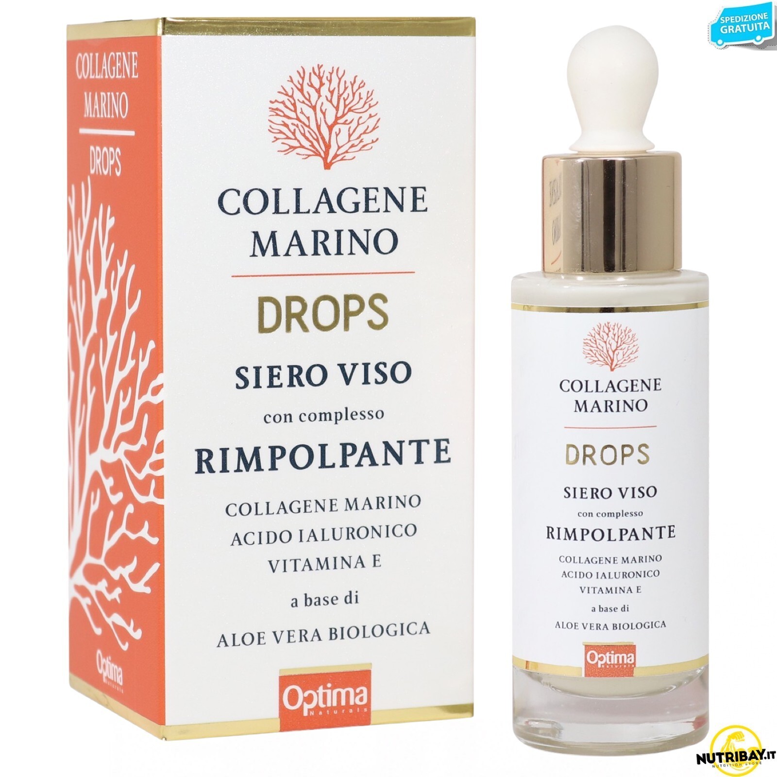 Optima Collagene Marino Drops Siero Viso - 30 ml Siero per viso