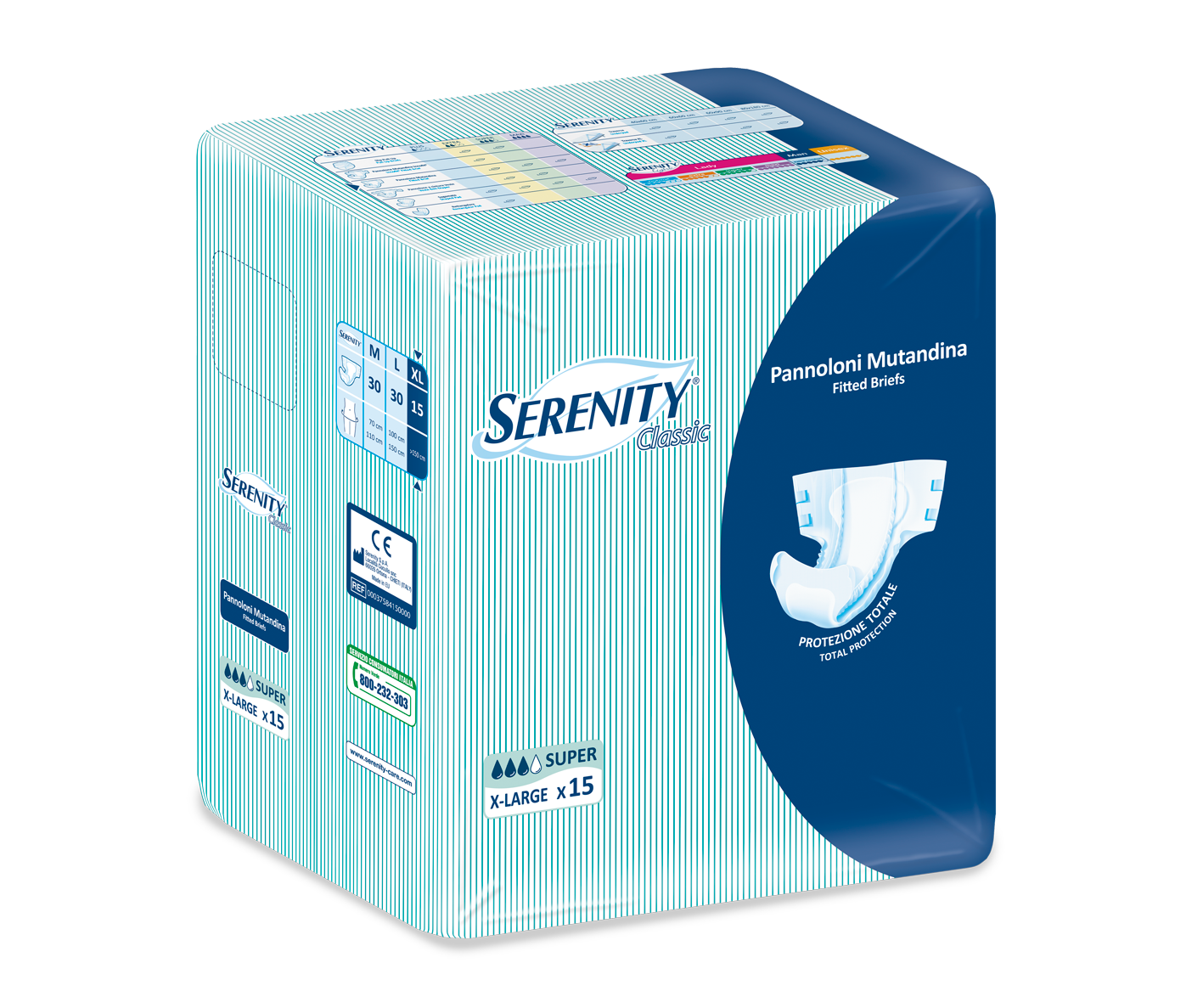 15 Pannoloni Serenity Classic Extra XL Pannolone per Anziani a Mutandina