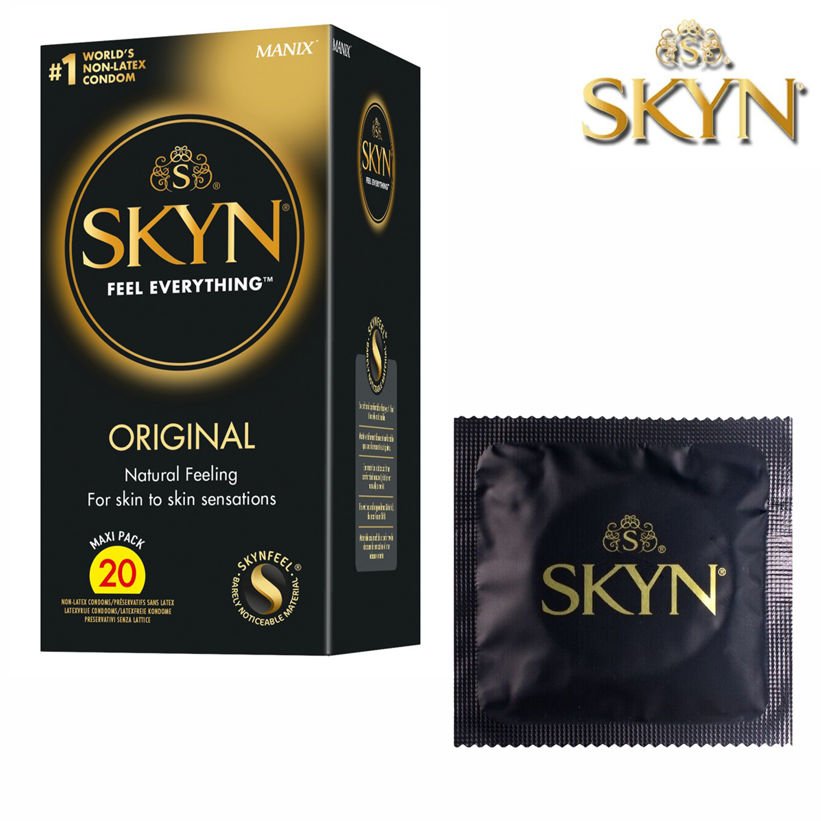 SKYN ORIGINAL 20 Condoms LATEX Free - Preservativi SKYN Senza Lattice Morbidi