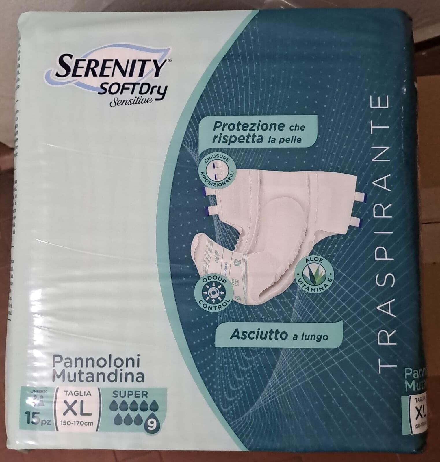 60 pannoloni mutandina Serenity SoftDry Sensitive SUPER taglia XL - 4x15 pezzi