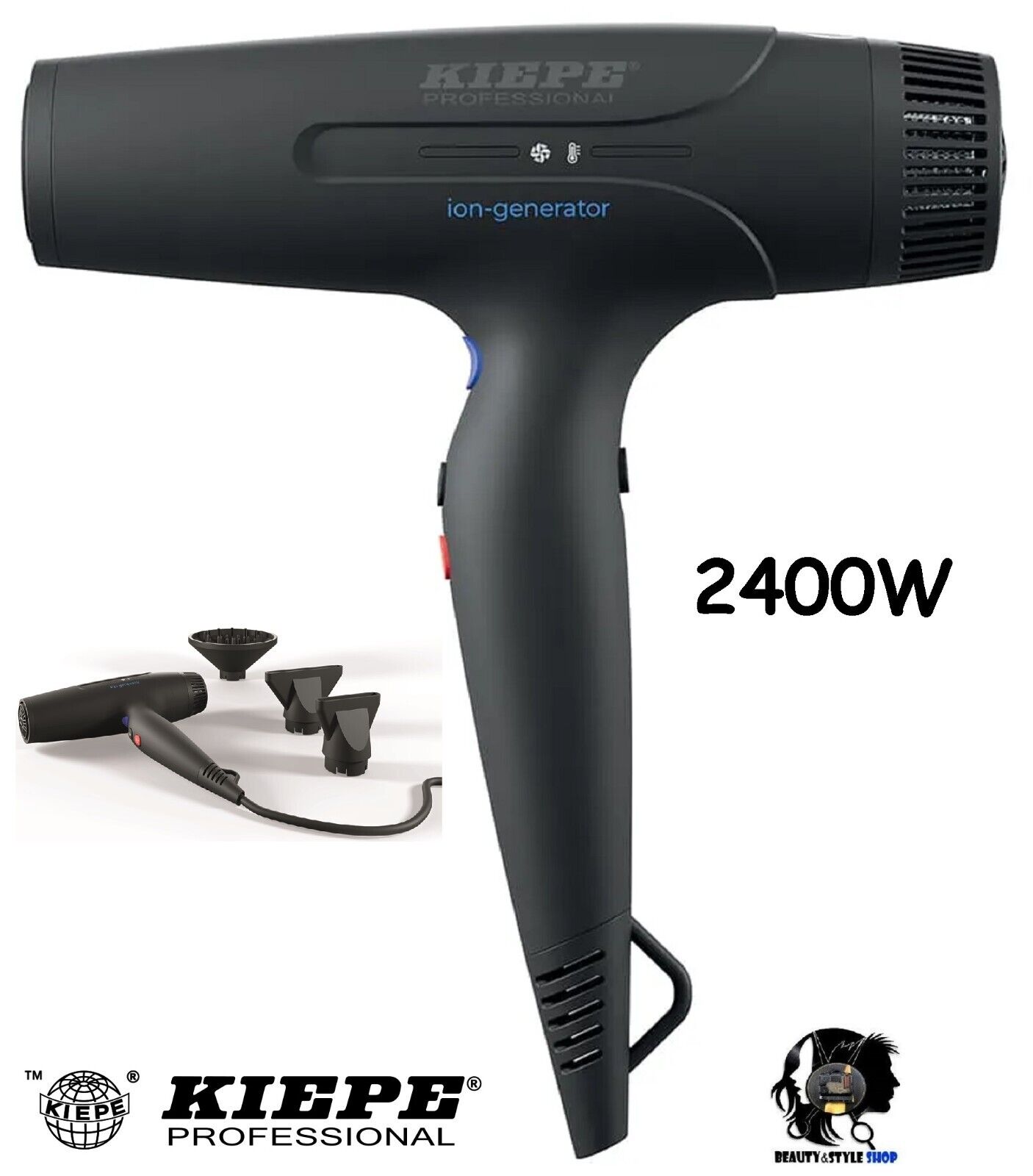 ASCIUGACAPELLI PHON KIEPE PROFESSIONAL SALOON HAIRDRYER IONI 2400W ULTRA LEGGERO