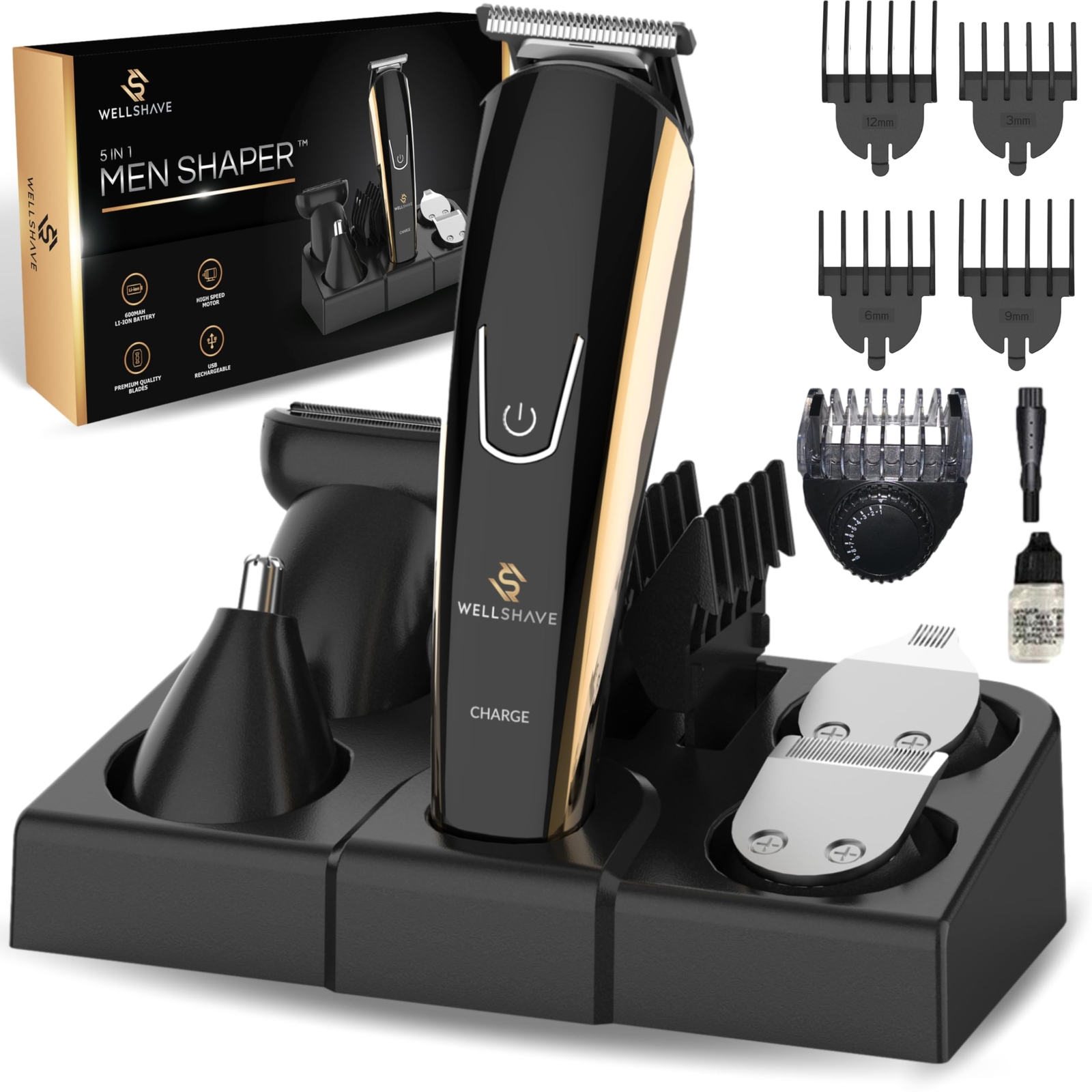 Wellshave 5 in 1 Trimmer Uomini Pro - Body Trimmer Uomo - Bodygroomer (v1e)