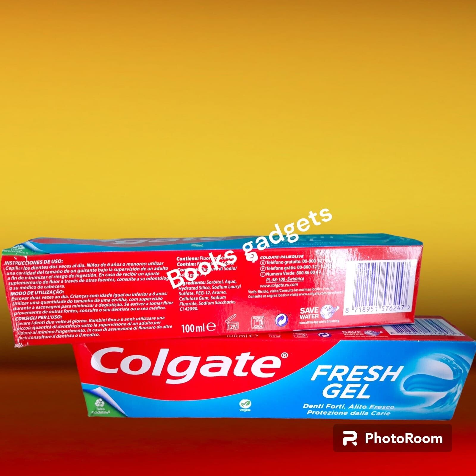 12 pz Colgate FRESH GEL Tubo Dentifricio al Fluoro Alito Fresco Protezione Carie