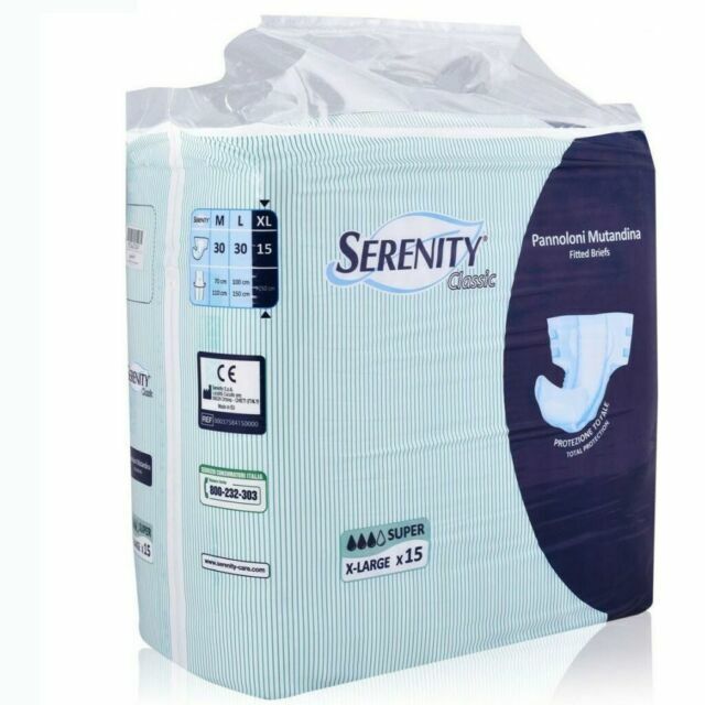 60 Pannoloni Serenity Classic 30 Pezzi Pannolone Mutandina XL Super - Bianco