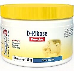 Longlife D-ribose polvere 180 G integratore di D-ribosio