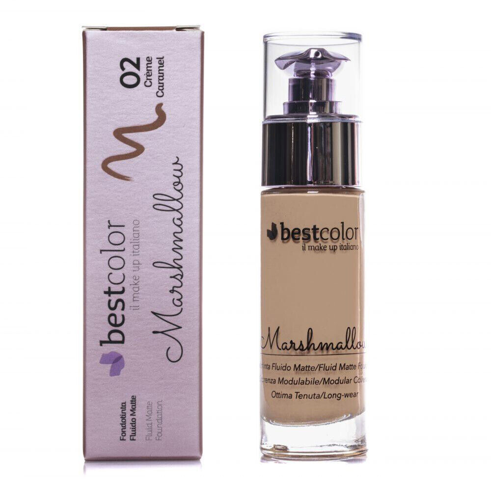 Best Color Marshmallow Fondotinta Fluido Matte Creme Caramel 02 30ml