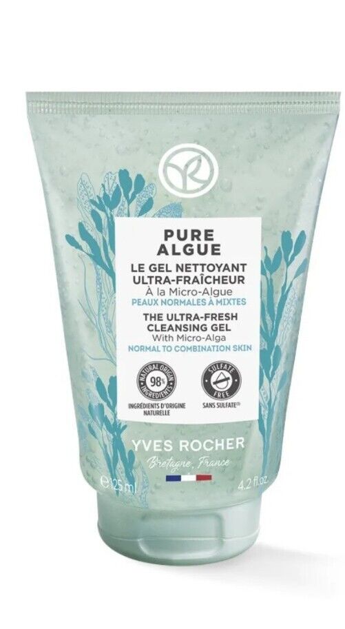 Gel detergente viso ultra freschezza pure algue yves rocher