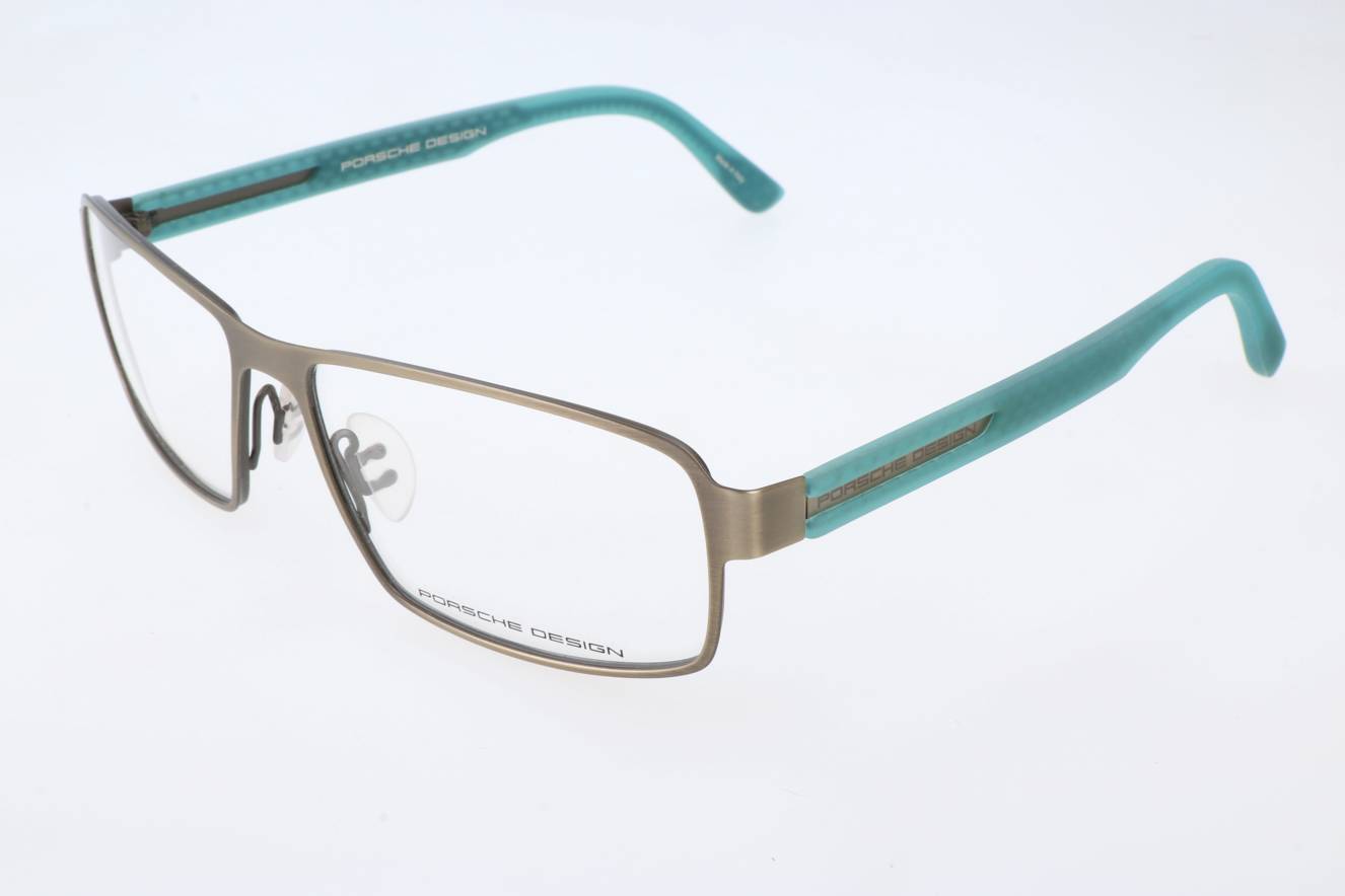 Occhiali da Vista Porsche Design P8231 E GOLD ANTIQUE / TURQUOISE 58/15/ Uomo