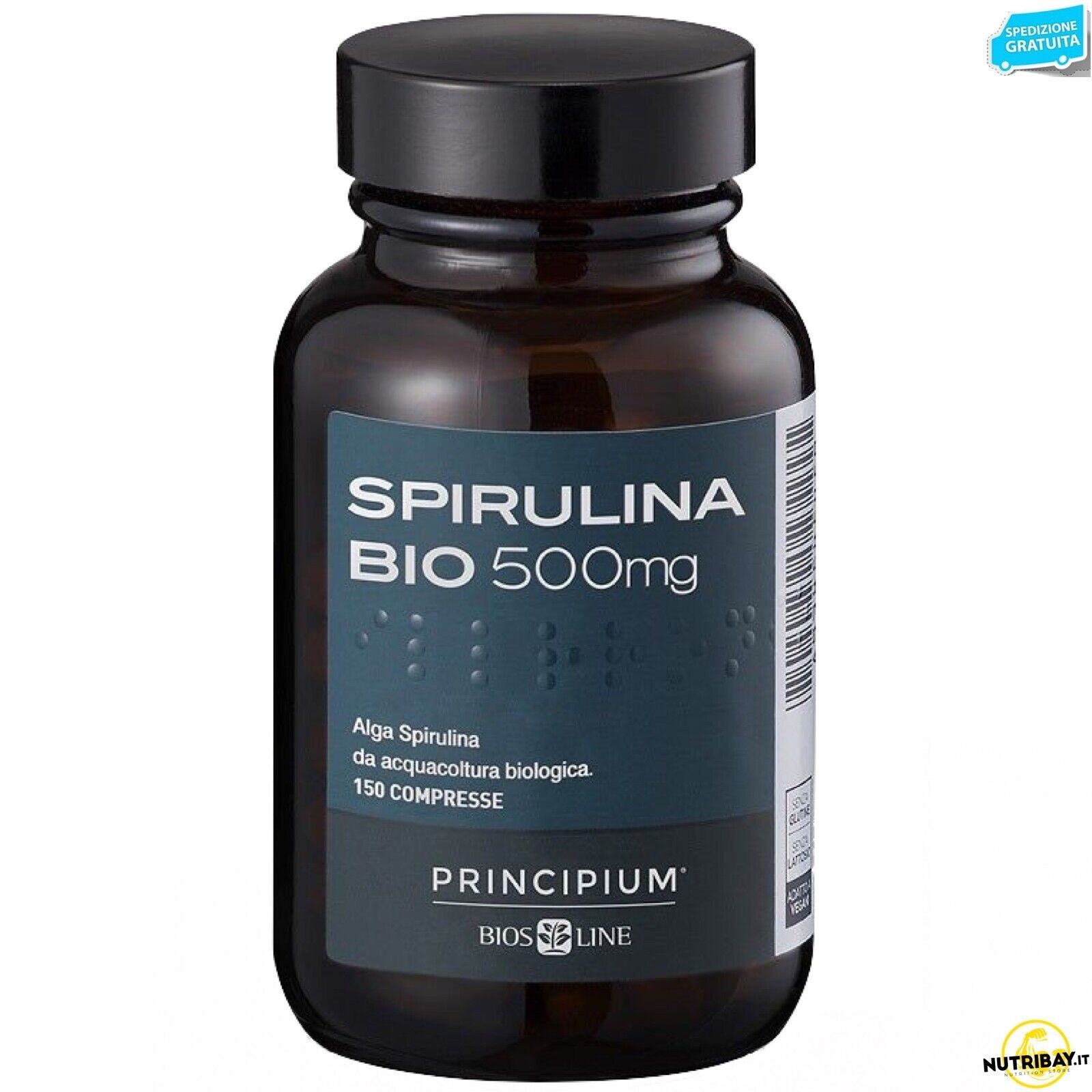 Bios Line Principium Spirulina Bio 500 - 150 cpr Spirulina pura biologica