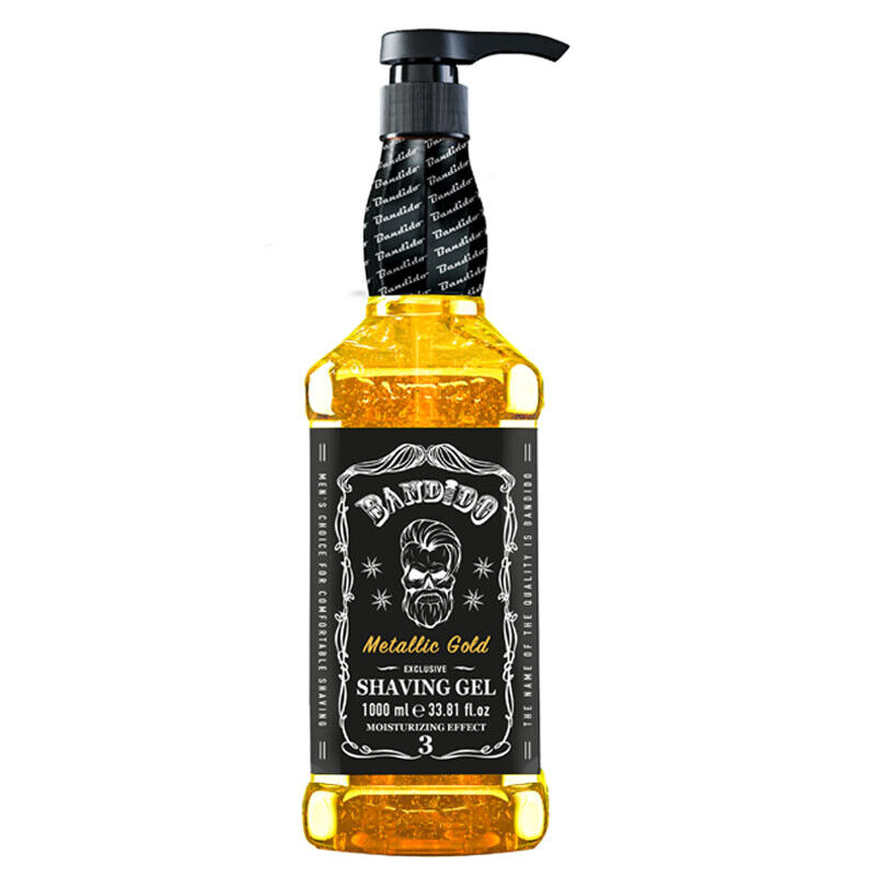 BANDIDO Metallic Gold Shaving Gel Moisturizing Effect 3 1000ml
