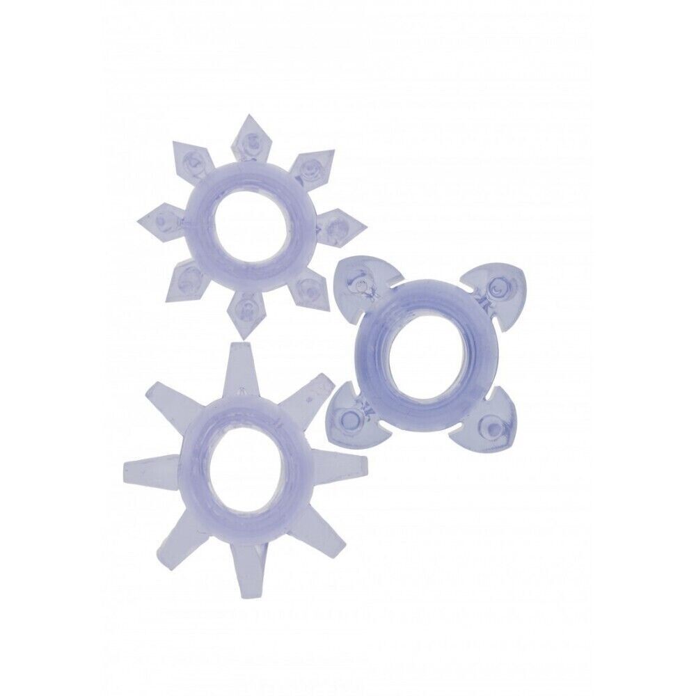Kit 3pz  anello fallico per pene contro eiaculazione precoce tickle c rings