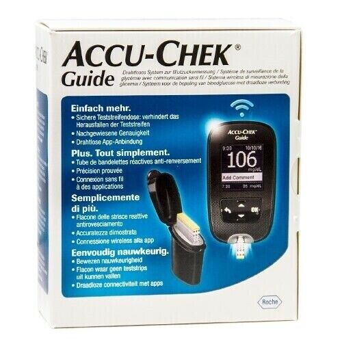 MISURATORE ACCU-CHEK GUIDE ROCHE KIT contr. GLICEMIA + 10 strisce