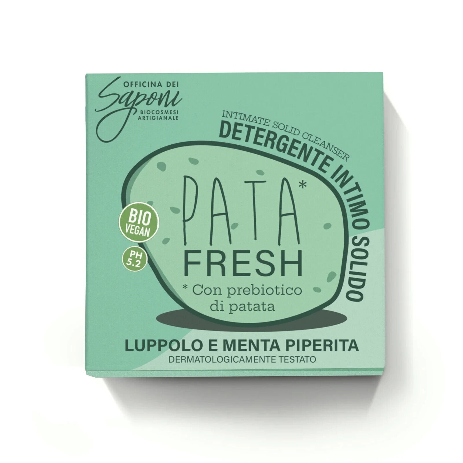 Officina dei Saponi PATA-FRESH Detergente Intimo Solido Luppolo e Menta Piperita