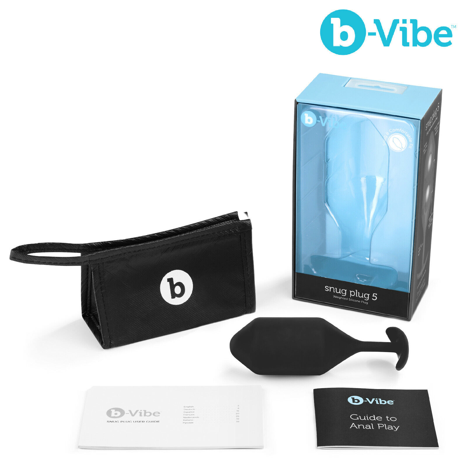 B-Vibe Advance Pro Snug Butt Anal Plug 5 P Spot Prostate Massager Tappo Anale