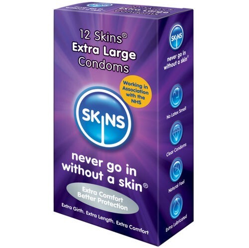 SKINS SKINS CONDOM EXTRA LARGE 12 PACK - Extra Large