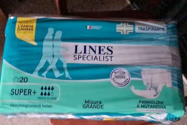 LINES Specialist - 20 Pannoloni a Mutanda - Super+ - Misura Grande