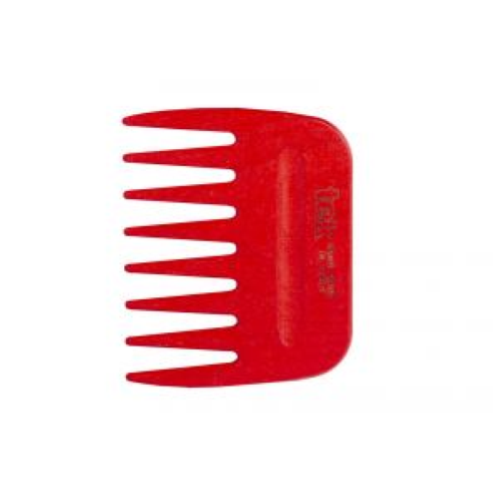 Tek - Pettine afro in legno Rosso