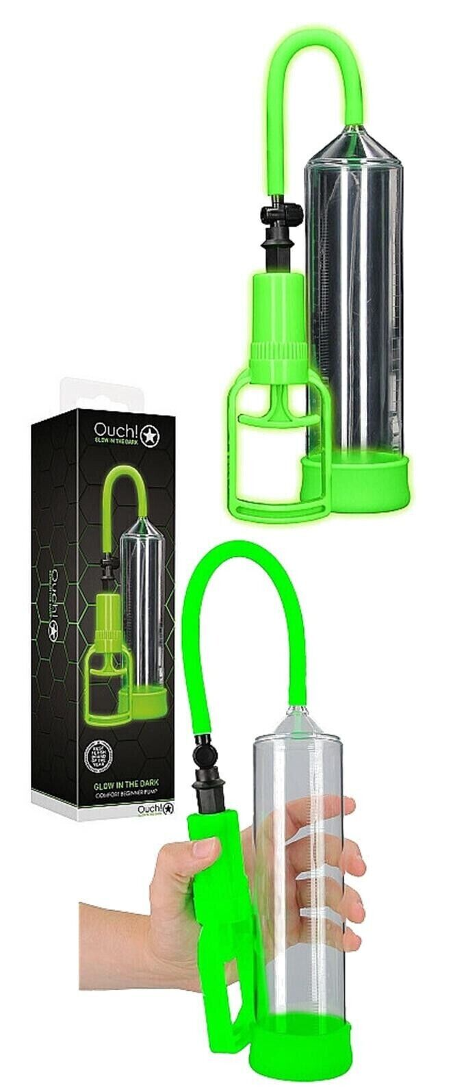 Sviluppatore pompa maschile Glow in the Dark per allungamento ingrandimento pene