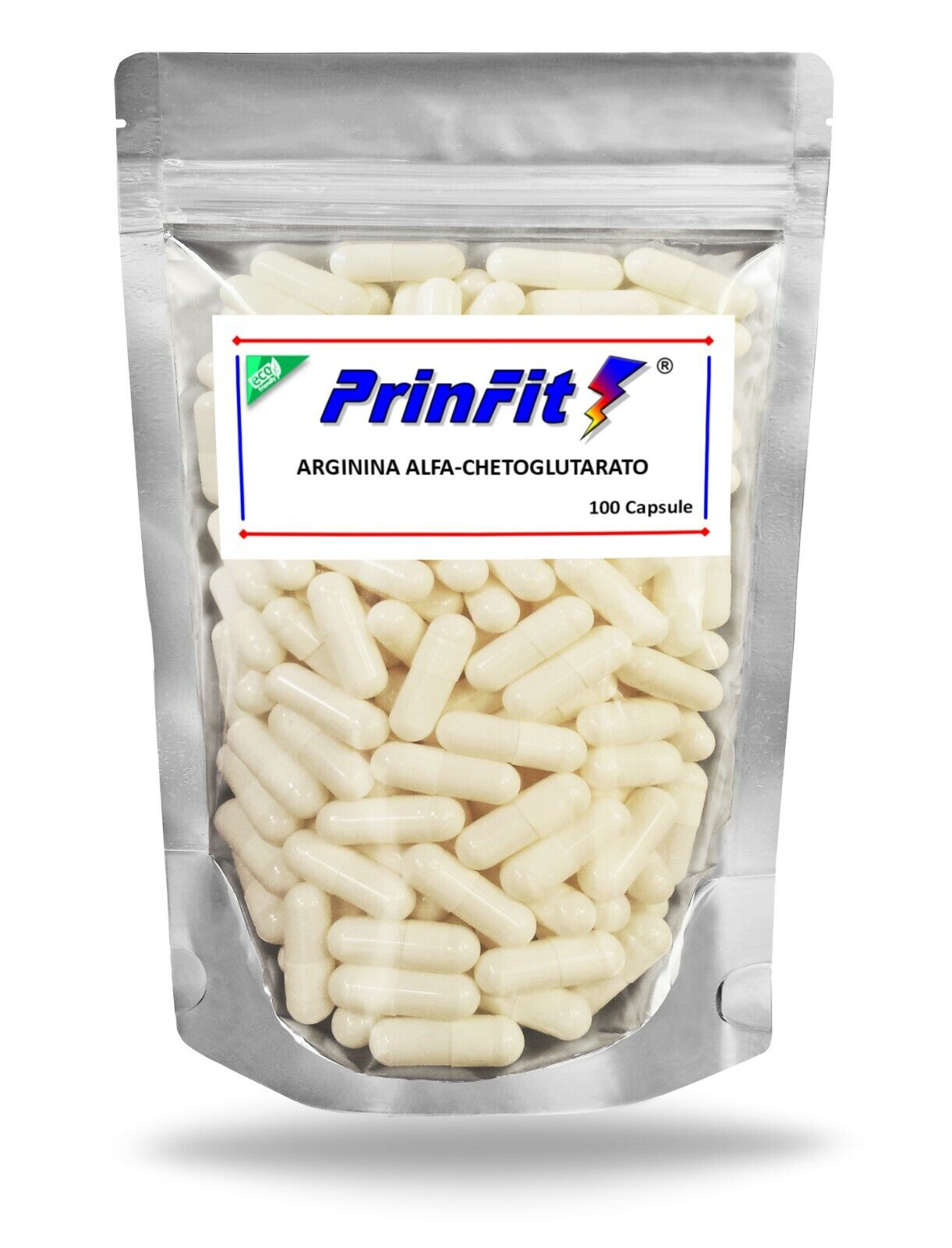 Arginina e AKG - 100 Capsule Ossido Nitrico Vigore Sessuale e Erezione - PrinFit