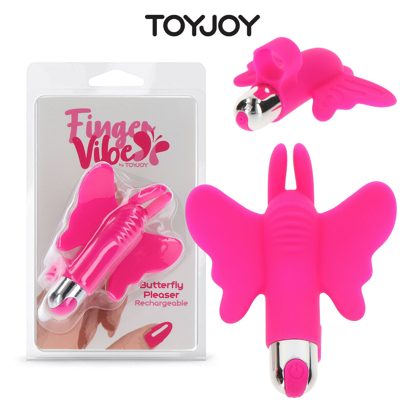 FINGER Vibes ToyJoy Vibratore da DITO BUTTERFLY Pleaser Rechargeable VIBRATOR