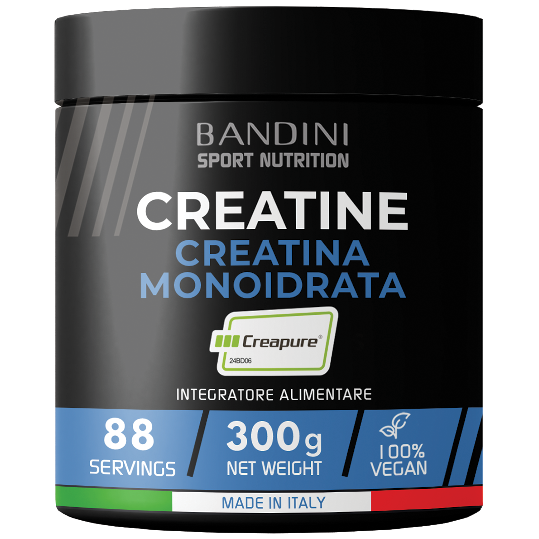 Bandini® Creatina CREAPURE® Monoidrata in Polvere Pura, 100% Vegan, con dosatore