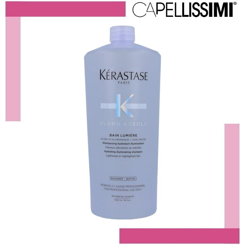Kerastase Bain Lumiere 1000 ml Shampoo Illuminante per Capelli Biondi