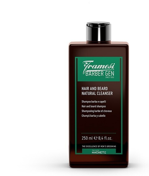 FRAMESI - BARBER GEN - HAIR AND BEARD NATURAL CLEANSER (250ml) Shampoo barba e c