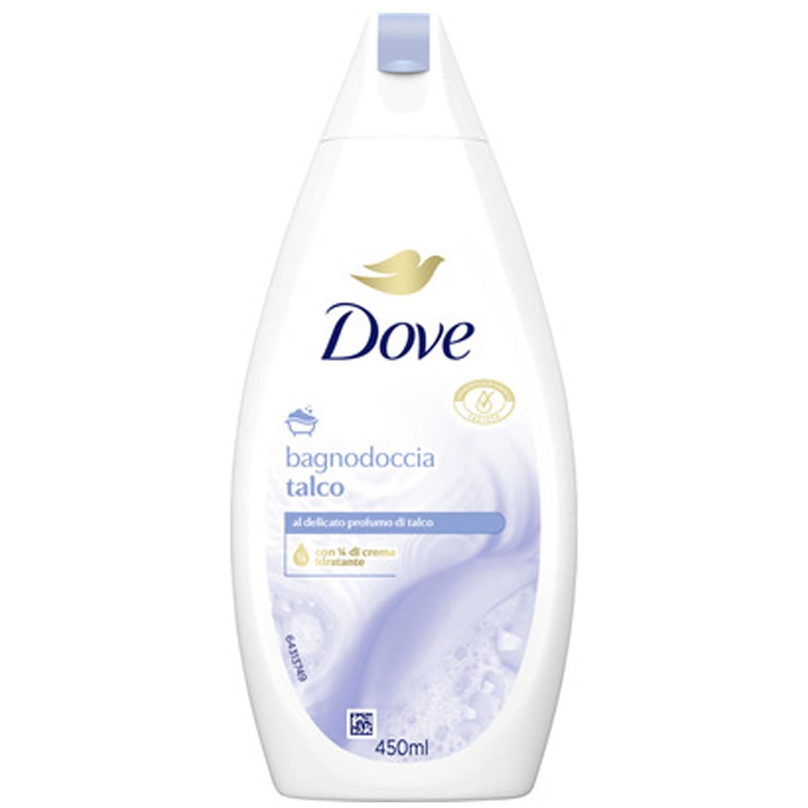DOVE BAGNODOCCIA CORPO CON CREMA IDRATANTE 450ML TALCO