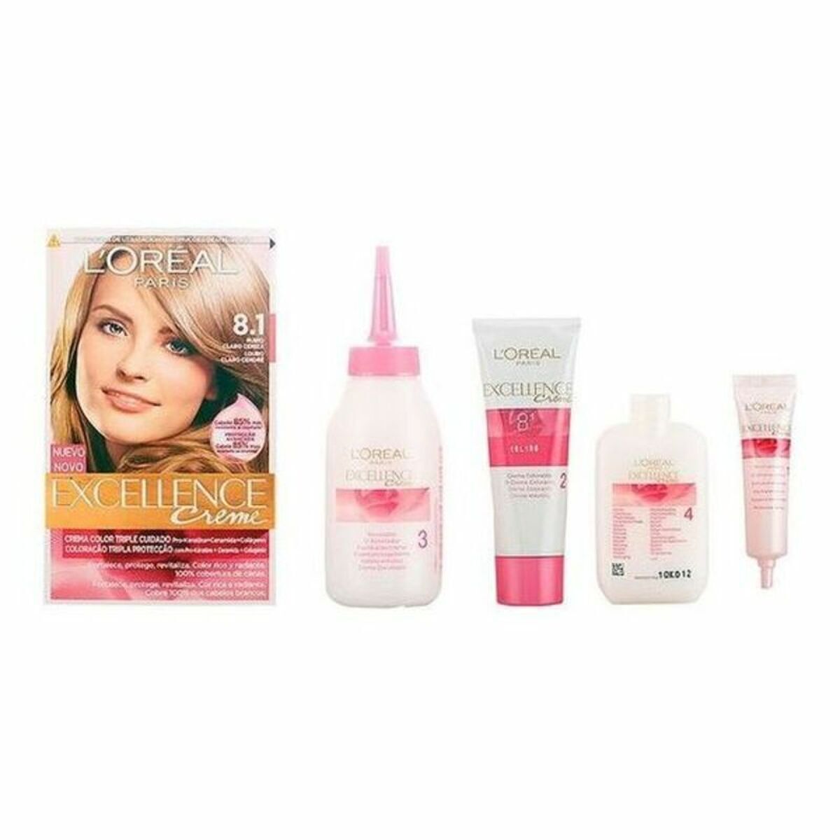 Tintura Permanente Excellence L'Oreal Make Up Excellence Biondo Chiaro Cenere