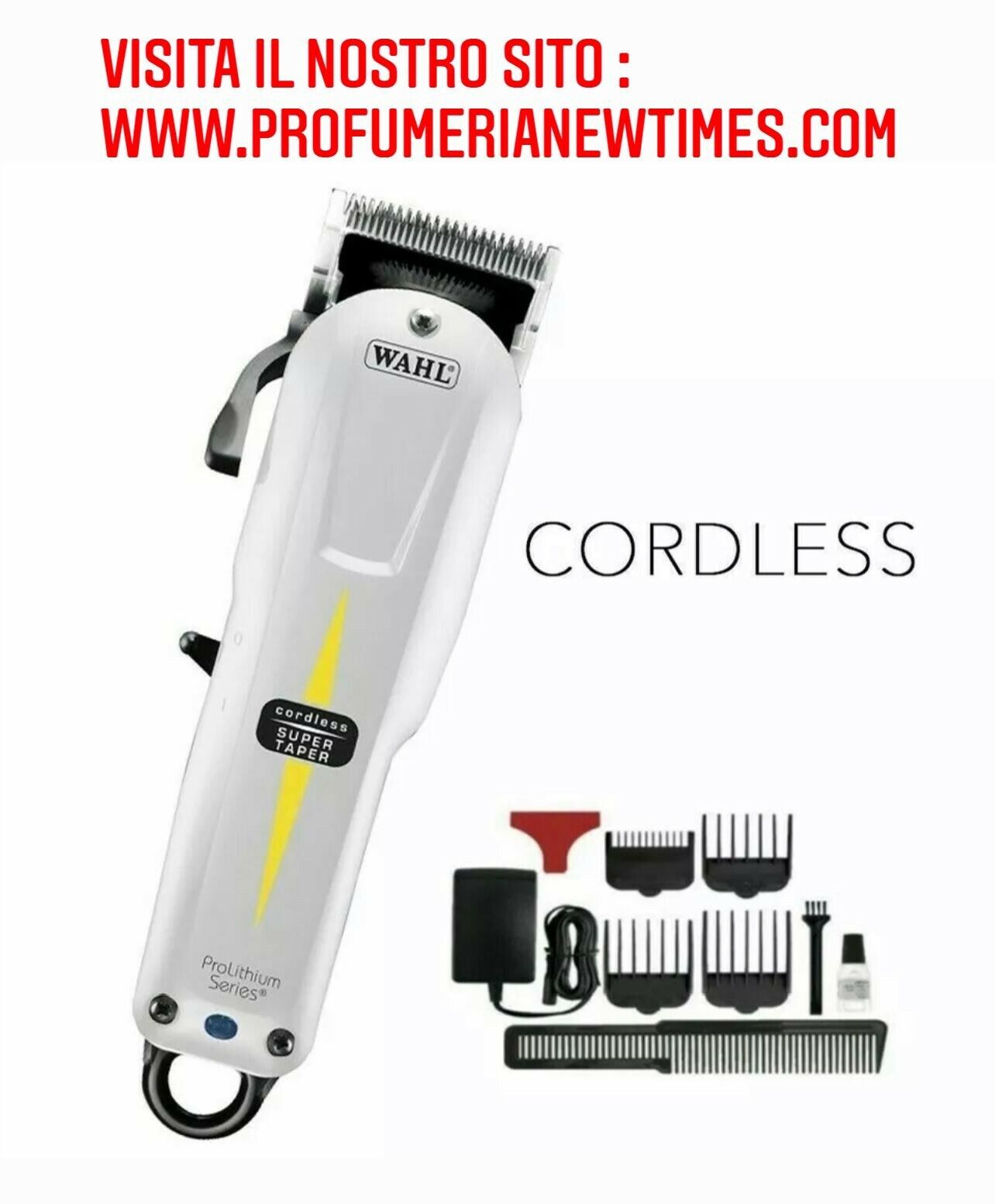 WAHL TOSATRICE RICARICABILE PER CAPELLI PROLITHIUM SUPER TAPER CORDLESS. NUOVA