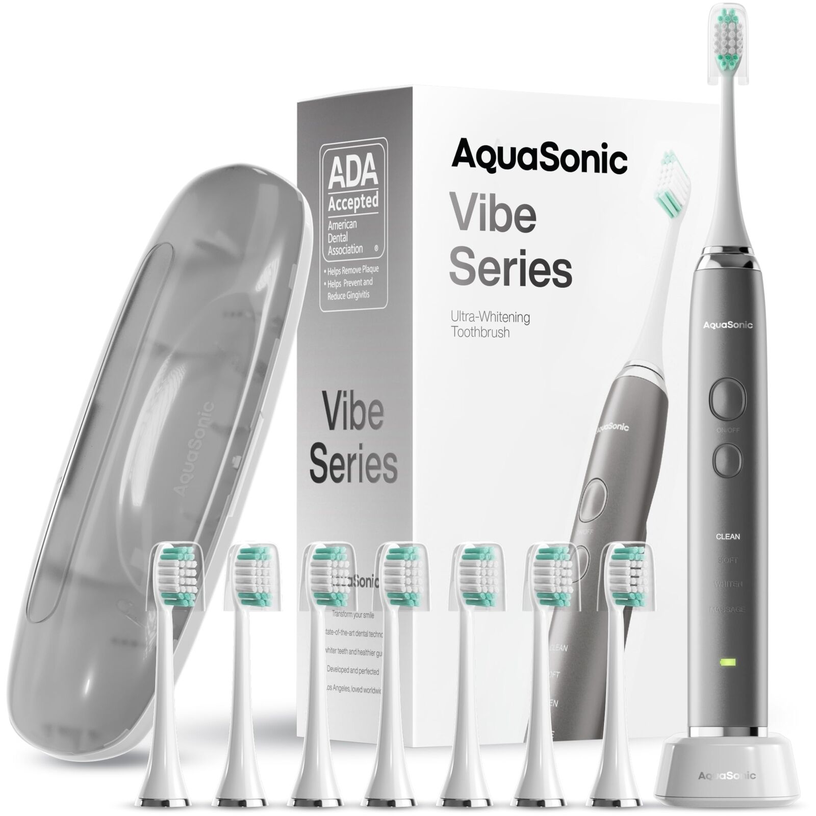 Spazzolino da denti AquaSonic serie VIBE, ultra sbiancante (w0W)