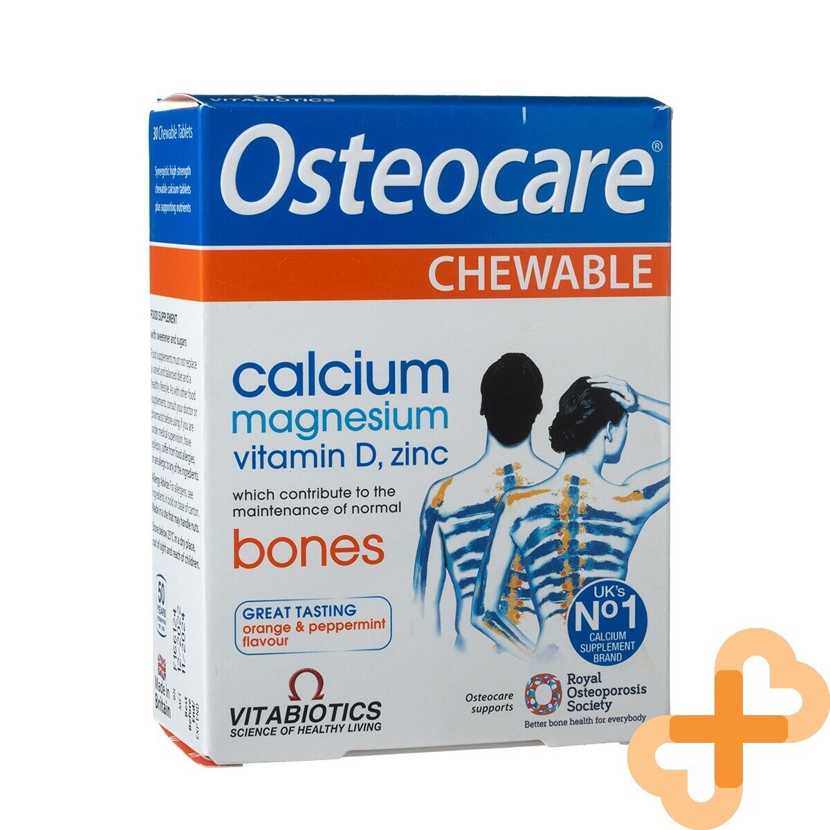 VITABIOTICS OSTEOCARE 30 Compresse Masticabili Uomo Donna Supporto Osso Manut...