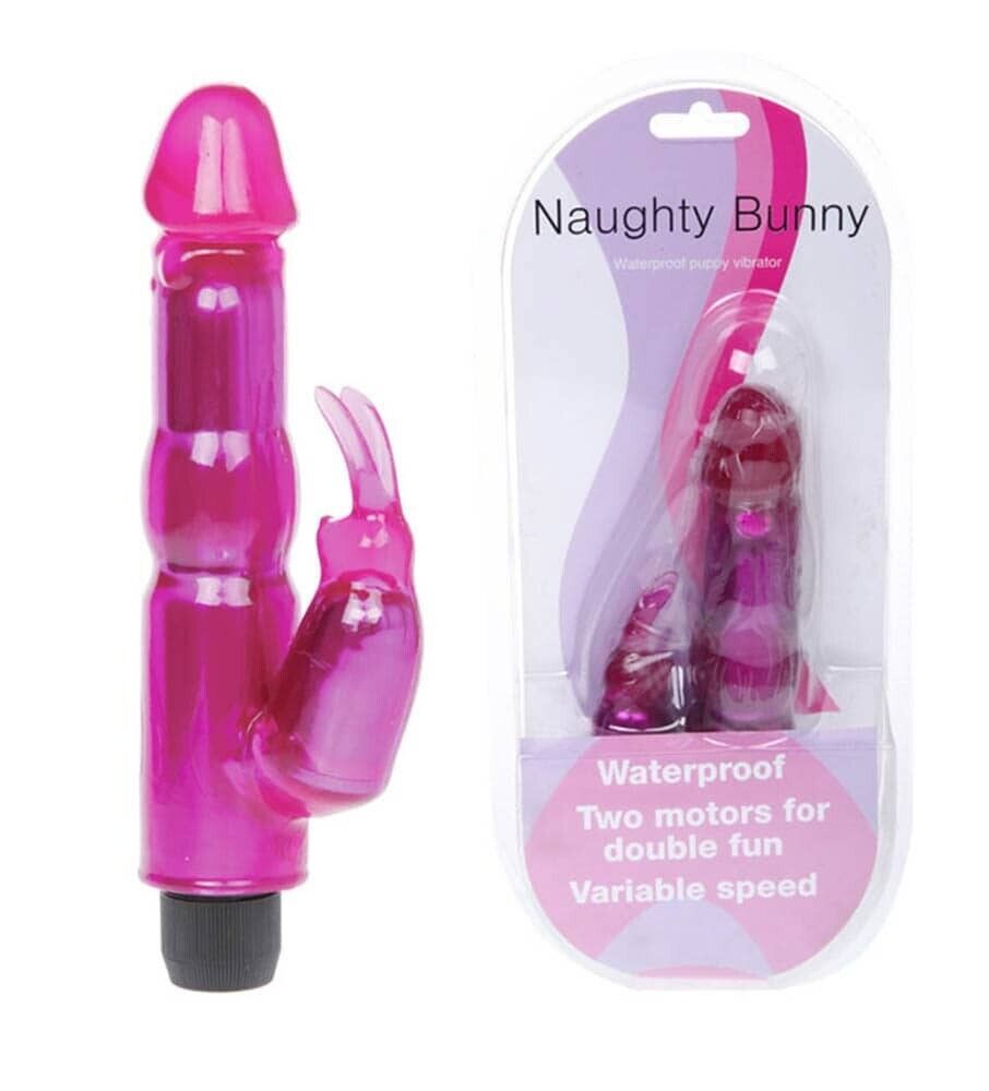 VIBRATORE RABBIT CON STIMOLATORE CLITORIDEO E VAGINALE PER DONNA IN SILICONE