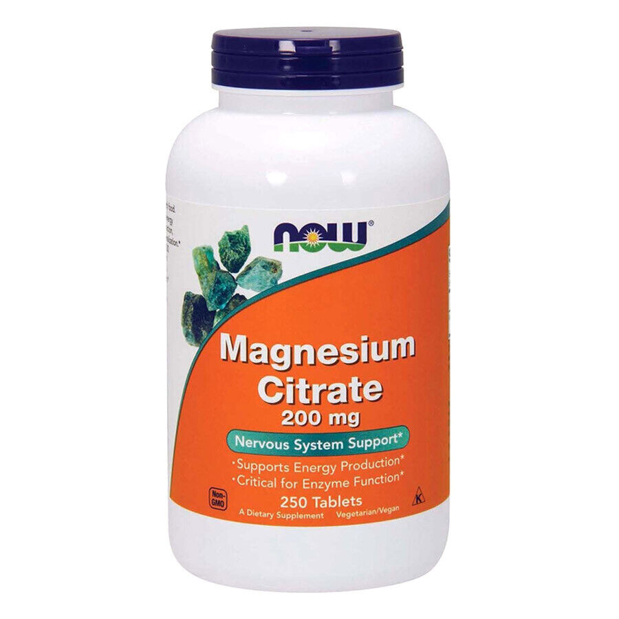 NOW FOODS Magnesium Citrate 200mg 250 tabs - magnesio citrato