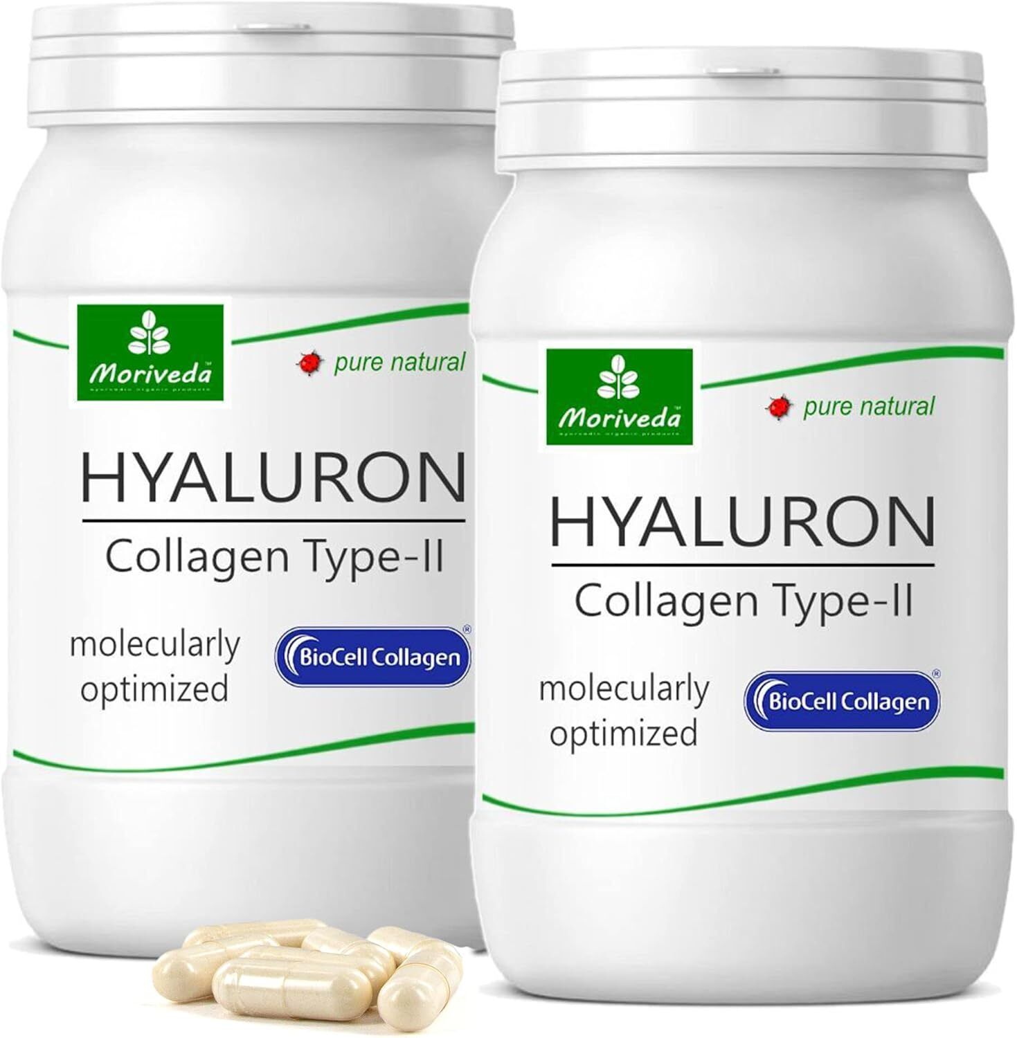 MoriVeda Biocell Collagen Capsule 1000mg Contiene collagene II 2x60 Capsule