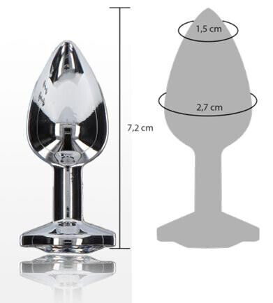 Plug anale in metallo con pietra mini dilatatore indossabile piccolo butt dildo